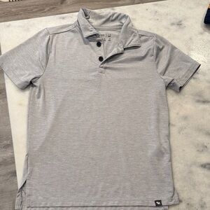 Abercrombie Kids- Dri Fit Material- Light Gray Polo Shirt